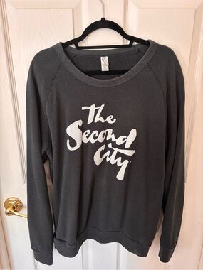 Alternative Black Crewneck Sweatshirt with White Tag